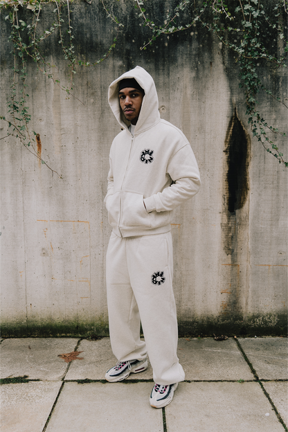 WARM GREY LOGO JOGGER